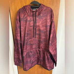 Women’s Xersion Burgundy & Black XXL Fleece Hoodie, Gently Used Condition